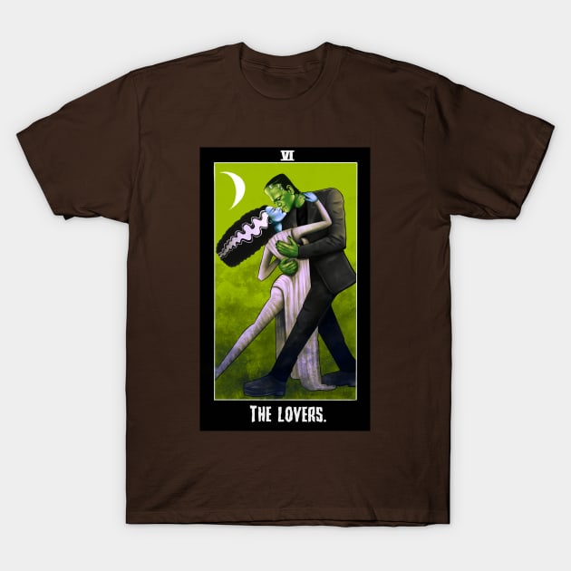 Frankenstein lovers tarot T-Shirt by Amanda Excell